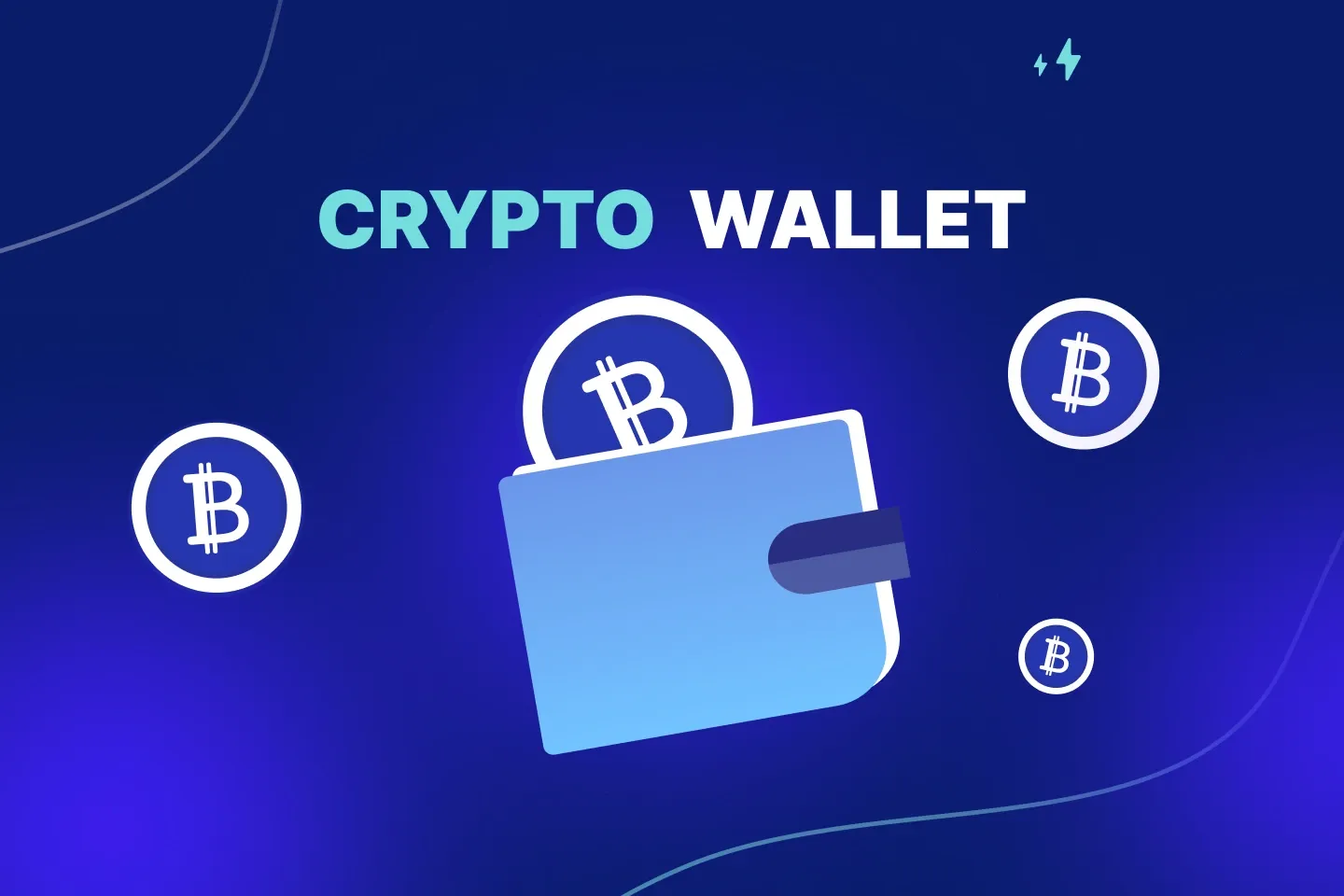 Crypto wallet with a digital wallet holding Bitcoin coins for secure cryptocurrency storage and transactions.